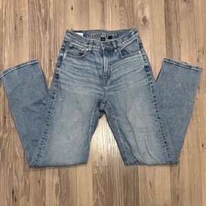 American Eagle Super High-Rise Baggy Straight Jeans Size 000